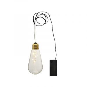 Transparente Edison-Lampe im Akkubetrieb
