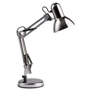 Industrielle Schreibtischlampe Chrom, Naline, mit Schalter