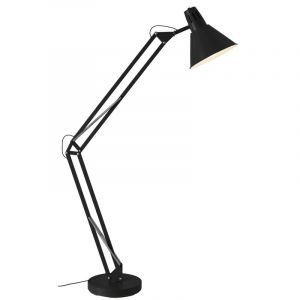 Metall Stehlampe Schwarz, Jesselynn, mit Schalter