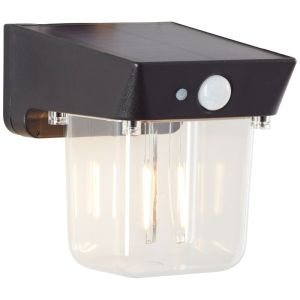 Moderne Solar Außen Wandleuchte Schwarz, Steijn, 2W, 2700K LED, IP44