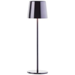 Moderne aufladbare Außen Tischlampe Schwarz, Skander, 4W, warm- bis kaltweiß einstellbare LED, IP44, mit Touch-Dimmer