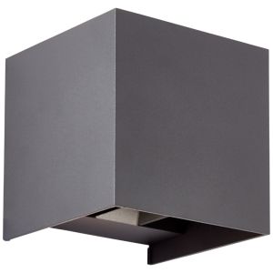 Moderne Up down Wandleuchte Grau, Romar, 6,5W, 3000K LED, IP44