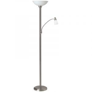 Moderne Leselampe Stehlampe Chrom, Bernd, mit Schalter