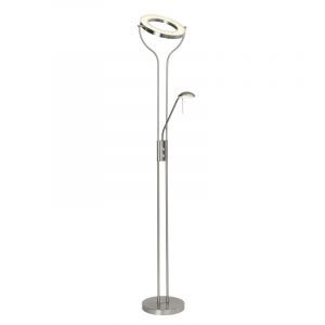 Design Leselampe Stehlampe Chrom, Izabela, 18W, 3000K LED, mit Schalter