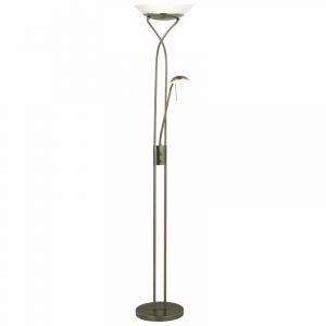 Moderne Leselampe Stehlampe Messing, Joann, 18W, 3000K LED, mit Schalter
