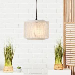 Landhaus Pendelleuchte Beige, Gerbert