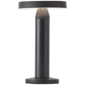 Metall aufladbare Tischlampe Schwarz, Kubilay, 2W, 4000K LED, IP44, mit Schalter