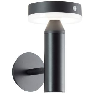 Metall Solar Außen Wandleuchte Schwarz, Kubilay, 3W, 4000K LED, IP44