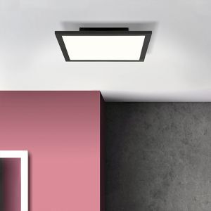 Moderne LED Panel Deckenleuchte Schwarz, Bojan, 18W, 4000K LED