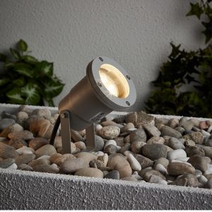 Glas Außenstrahler Grau, Shanna, 3W, 3000K LED, IP44