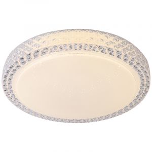 Design Deckenlampe Weiß, Baki, 60W, in Lichtfarbe einstellbare LED, mit Fernbedienung
