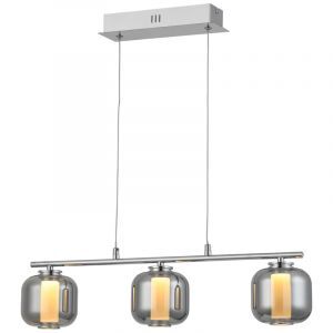 Design Pendelleuchte Chrom, Emmely, 17W, 3000K LED