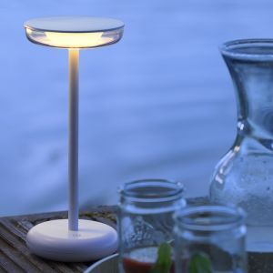 Kunststoff aufladbare Tischlampe Schwarz, Jorja, 2W, 3000K LED, IP44, mit Touch-Dimmer