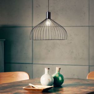 Industrielle Pendelleuchte Schwarz, Adama