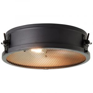 Industrielle Deckenlampe Schwarz, Gael