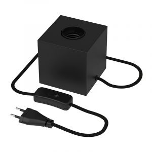 Schwarze Tischlampe ohne Schirm Modern, Loana, mit Schalter