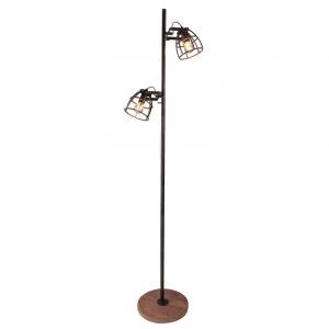 Industrielle Stehlampe Schwarz, Calvin, mit Schalter
