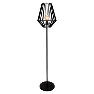 Industrielle Stehlampe Schwarz, Annabel, mit Schalter