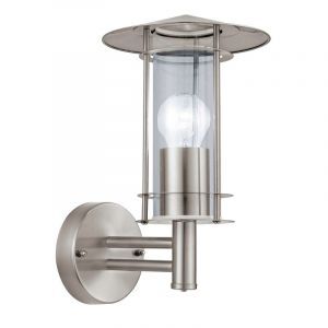 Silberne moderne Außenleuchte Edelstahl, Arabella, IP44