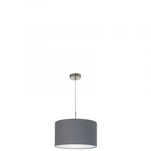 Graue moderne Pendelleuchte Stoff, Abano