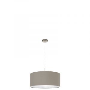 Taupe moderne Pendelleuchte Stoff, Abano