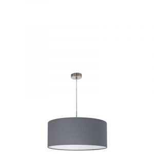Graue moderne Pendelleuchte Stoff, Abano