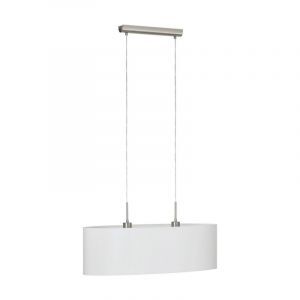 Weiße moderne Pendelleuchte Stoff, Abano