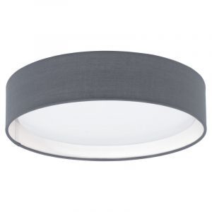 Graue moderne Deckenlampe Stoff, Abano, 12W, 3000K LED