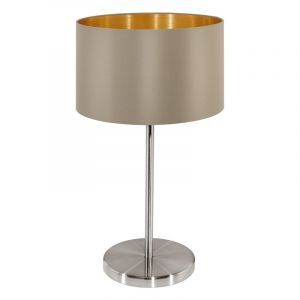 Goldene moderne Tischleuchte Stoff, Terme, mit Schalter