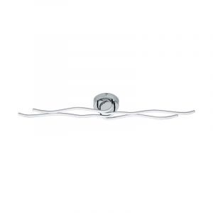 Chrom moderne Deckenleuchte Kunststoff, Therese, 40W, 3000K LED