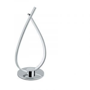 Chrom moderne Tischleuchte Kunststoff, Therese, 14W, 3000K LED, mit Schalter