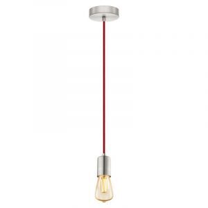 Nickel vintage Pendelleuchte Metall, Christel