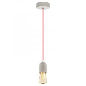 Graue vintage Pendelleuchte Metall, Christel
