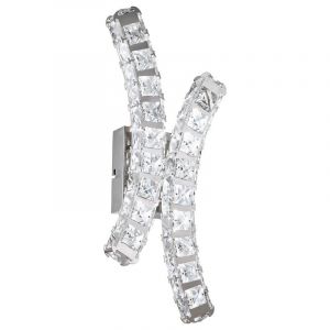Chrom design Wandleuchte Kristall, Dirk, 12W, 4000K LED