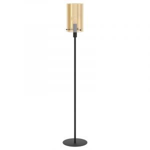 Schwarze moderne Stehlampe Stahl, Ritesh, mit Schalter