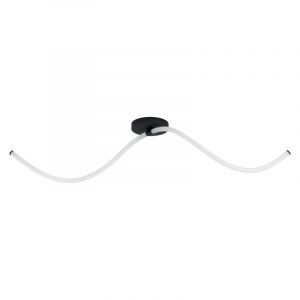 Schwarze moderne Deckenlampe Stahl, Allal, 12W, 3000K LED