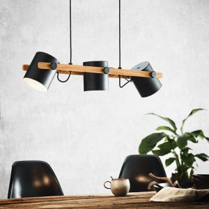 Holz Pendelleuchte Schwarz, Kaspar