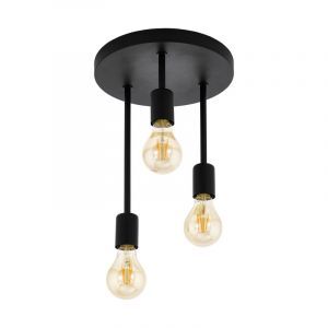 Schwarze Deckenlampe Stahl, Yvet