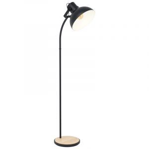 Holz Stehlampe Braun, Elmira, mit Schalter