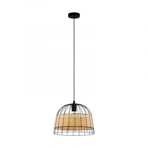 Rattan Pendelleuchte Braun, Guillaume