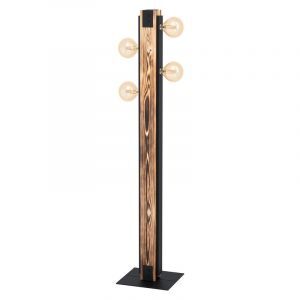 Holz Stehlampe Braun, Dragana, mit Schalter