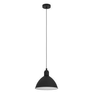 Schwarze industrielle Pendelleuchte Aluminium, Nuno