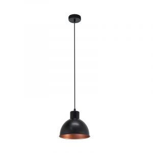 Schwarze industrielle Pendelleuchte Metall, Liana