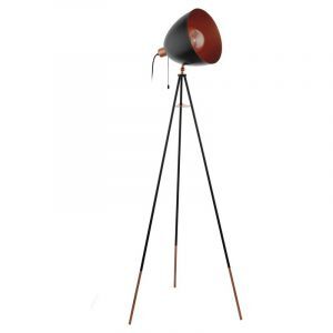 Kupfer moderne Stativlampe Metall, Maick, mit Zugschalter