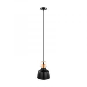 Schwarze retro Pendelleuchte Metall, Aditya