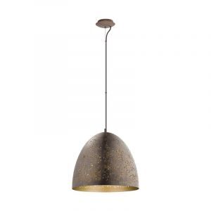 Braune retro Pendelleuchte Stahl, Ajay