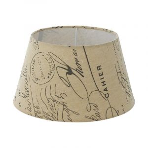 Weiße Lampenschirm Noah, Stoff, ländlich