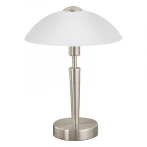 Nickel antik Tischleuchte Glas, Miam, mit Touch-Dimmer
