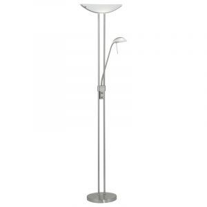 Nickel design Leselampe Stehlampe Glas, Brava, mit Schalter