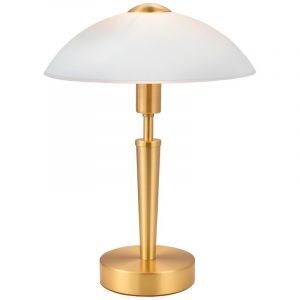 Goldene antik Tischleuchte Glas, Miam, mit Touch-Dimmer